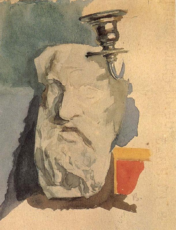 Still life with a Plaster mask and a sconce, Mikhail Vrubel